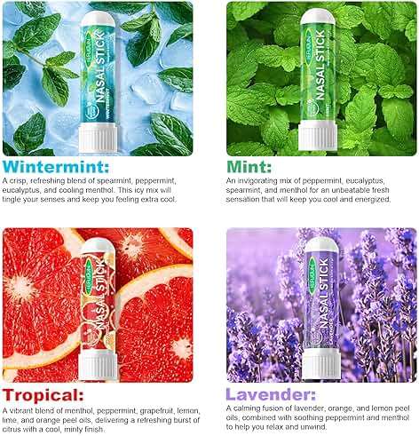 NIFEISHI Nasal Stick Boost Energy Set, Nose Inhaler Stick, Nasal Stick Inhaler for Daily Refreshment, Natural Mint Nasal Sticks for Breathing, 4pcs - Image 2