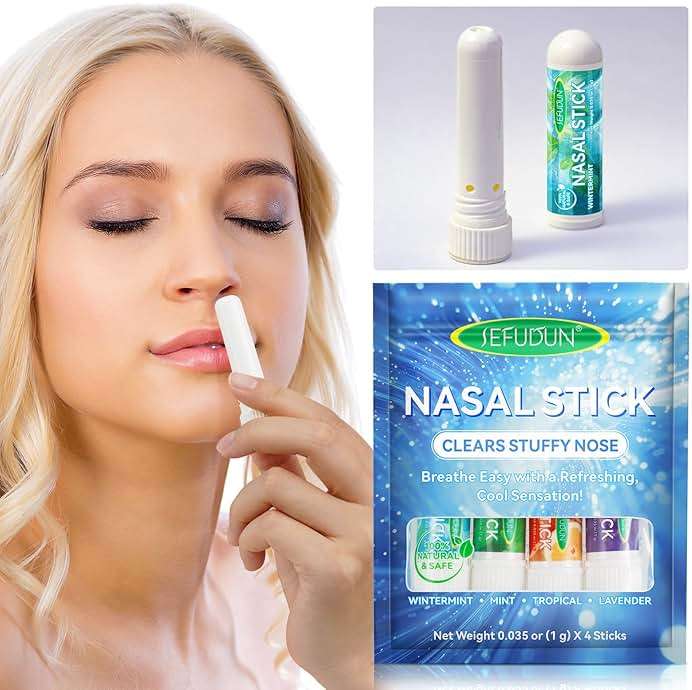 NIFEISHI Nasal Stick Boost Energy Set, Nose Inhaler Stick, Nasal Stick Inhaler for Daily Refreshment, Natural Mint Nasal Sticks for Breathing, 4pcs - Image 3