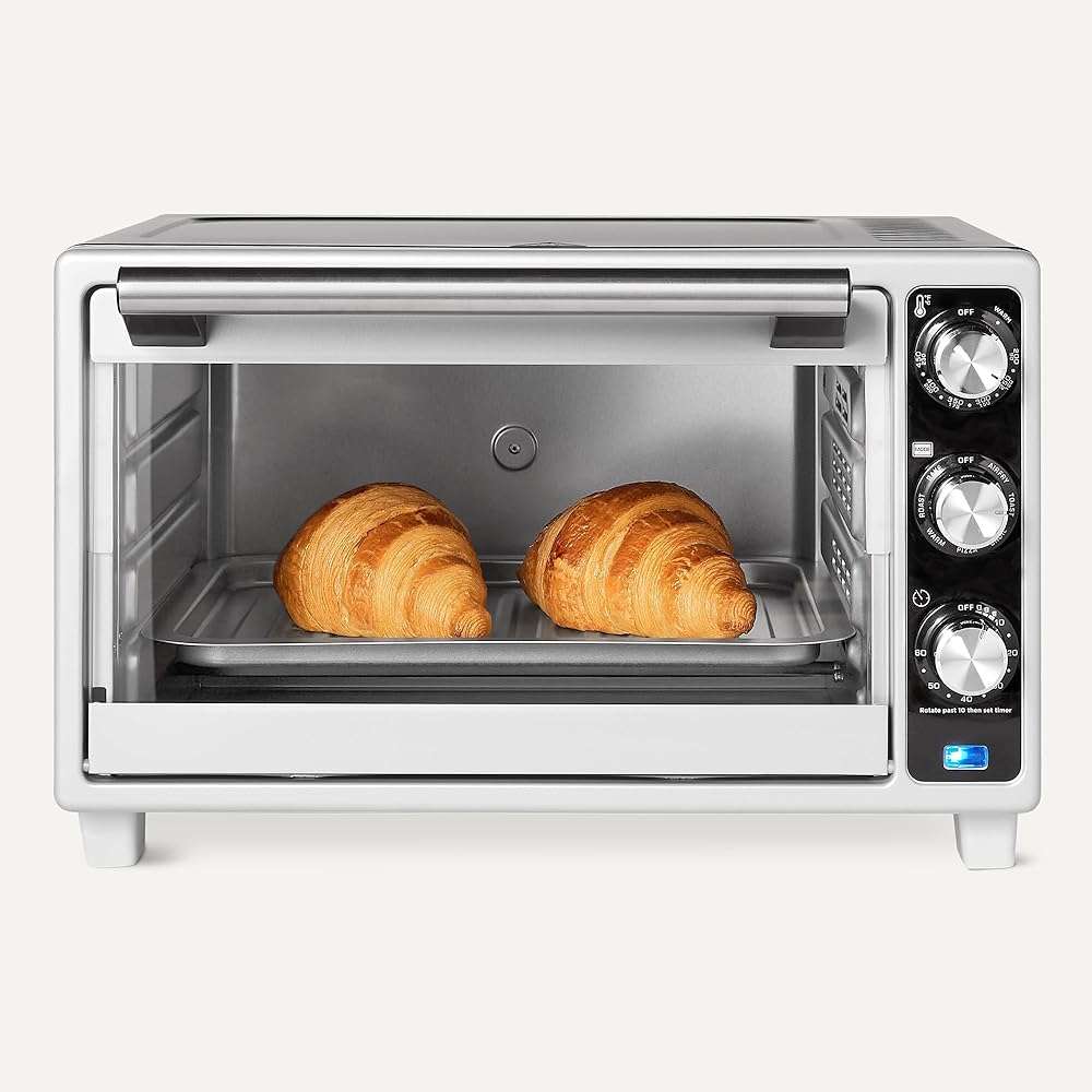 Amazon Basics 6-Slice 23-QT Toaster Oven with Built-In Air Fryer, 7-In-1 Cooking Options, 60-Min Timer & Adjustable Temperature (200°F - 450°F), With Accessories, 1500W, Stainless Steel, Silver/Gray - Image 5
