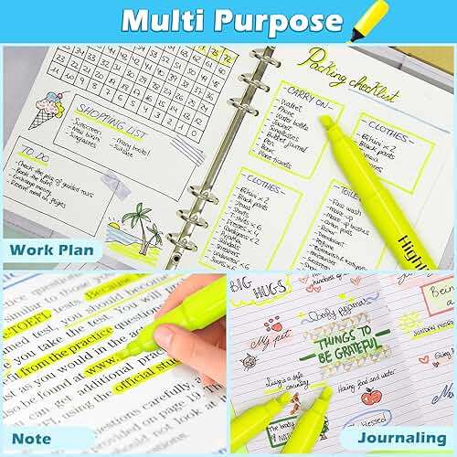 V-Opitos 30 Pack Yellow Highlighters, No Bleed Bright Highlighters with Soft Chisel Tips, Ideal for Office and School Supplies - Image 7