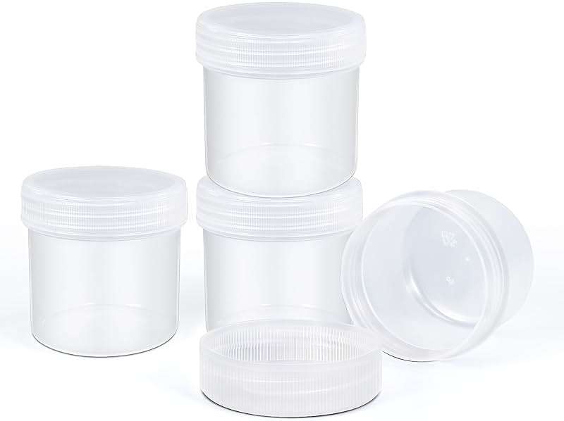 UMETASS TSA Approved Wide Mouth Travel Size Containers, PP Clear Leak Proof Travel Plastic Jars with Lids for Creams Lotion Cosmetic, Jewelry Beads, Sample, Small Items Storage (1.7 oz, 4 Pcs) - Image 1