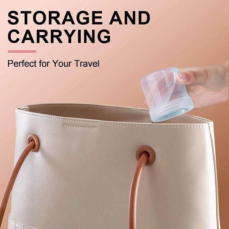UMETASS TSA Approved Wide Mouth Travel Size Containers, PP Clear Leak Proof Travel Plastic Jars with Lids for Creams Lotion Cosmetic, Jewelry Beads, Sample, Small Items Storage (1.7 oz, 4 Pcs) - Image 5