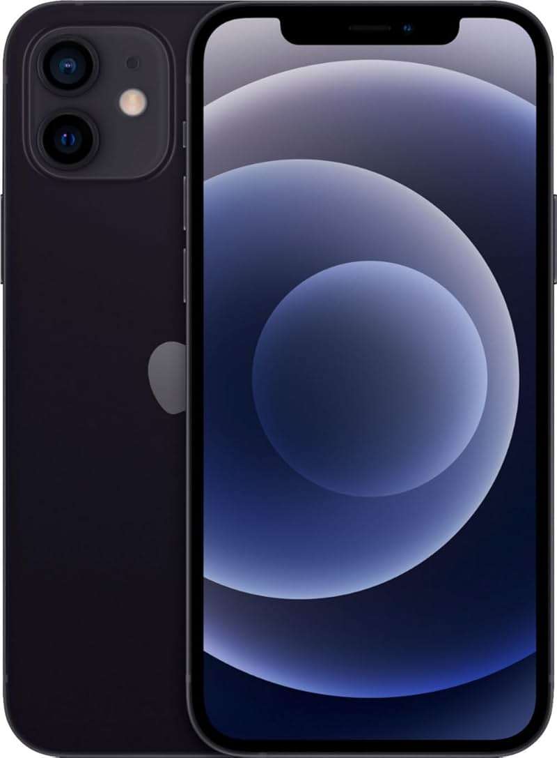 Apple iPhone 12, 64GB, Black for Cricket Wireless (Renewed) - Image 1