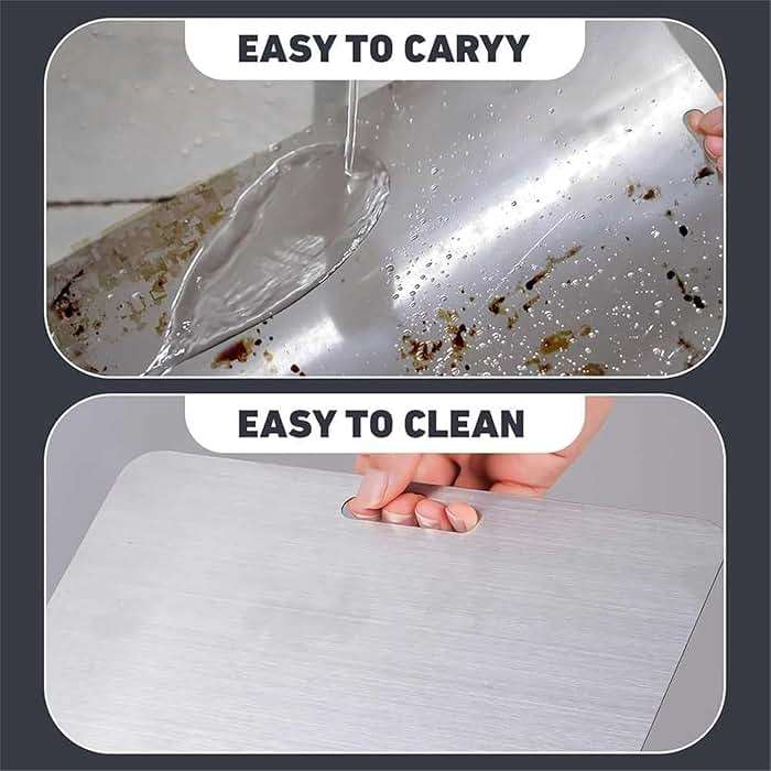 Titanium Cutting Board - 100% Pure Titanium Cutting Boards for Kitchen - Cutting Edge Hygiene & Durability, Cutting Boards for Home Kitchen Cooking (14 inch x 10 inch) - Image 5