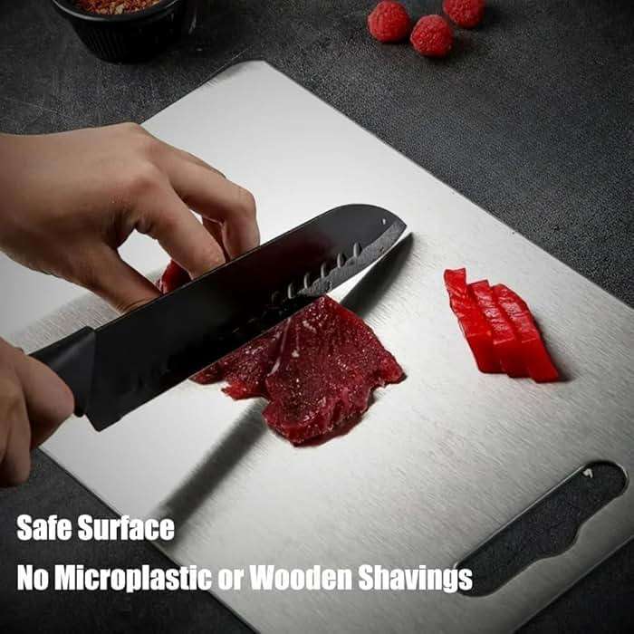 Titanium Cutting Board - 100% Pure Titanium Cutting Boards for Kitchen - Cutting Edge Hygiene & Durability, Cutting Boards for Home Kitchen Cooking (14 inch x 10 inch) - Image 7