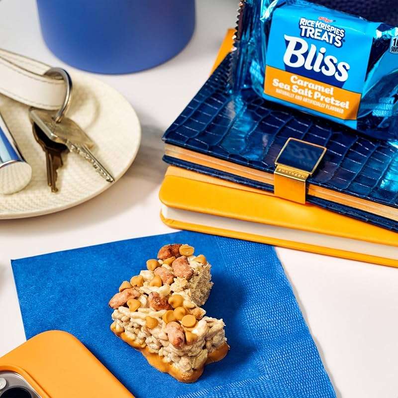 Rice Krispies Treats Bliss Crispy Marshmallow Squares, Snack Bars, Caramel Sea Salt Pretzel (6 Boxes, 36 Bars) - Image 8