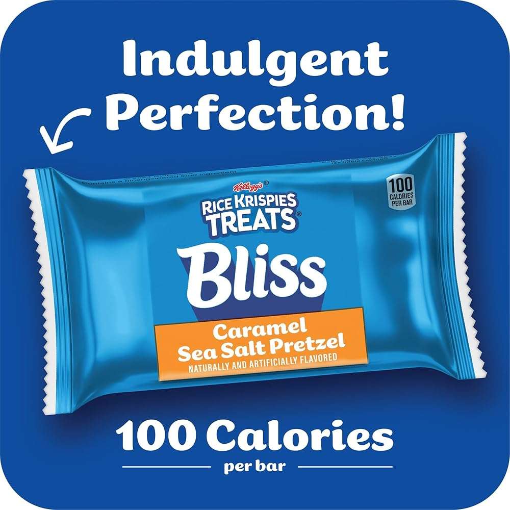 Rice Krispies Treats Bliss Crispy Marshmallow Squares, Snack Bars, Caramel Sea Salt Pretzel (6 Boxes, 36 Bars) - Image 9