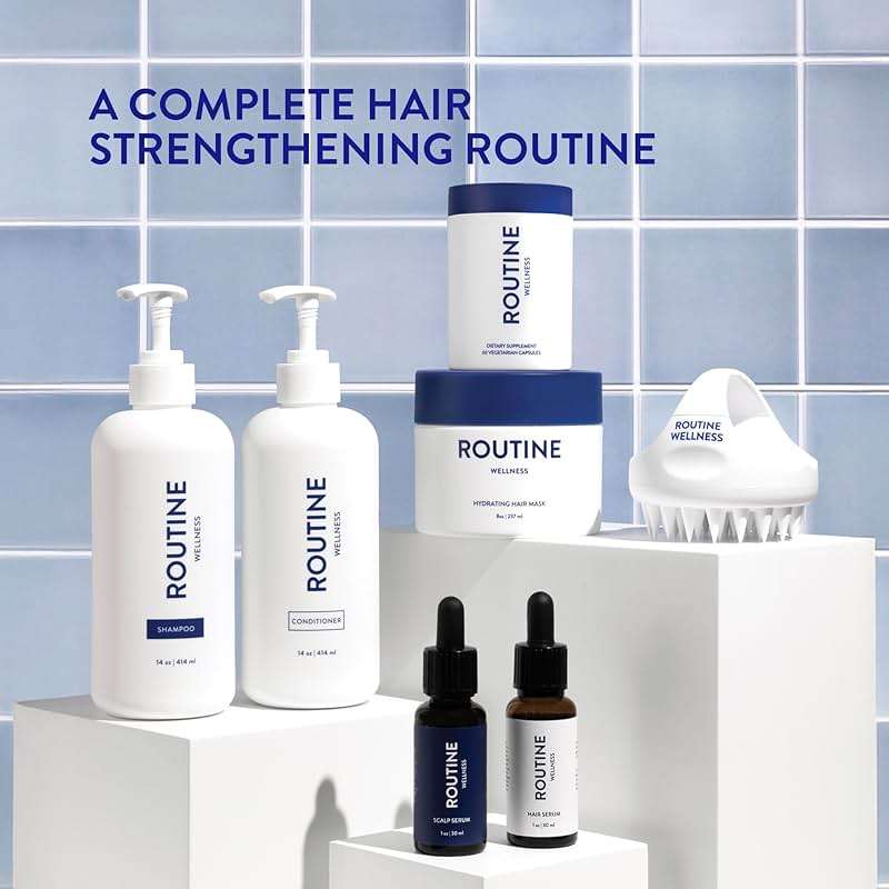 Routine Wellness Hair Growth Supplement – CLINICALLY Tested Thicker, Fuller-Looking Hair Support with Biotin & Key Nutrients, Vegetarian & Gluten-Free Vitamins - 1 Bottle, 30 Day Supply - Image 8