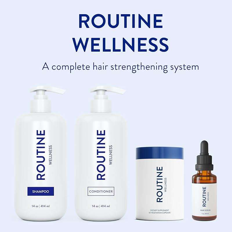 Routine Wellness Hair Growth Supplement – CLINICALLY Tested Thicker, Fuller-Looking Hair Support with Biotin & Key Nutrients, Vegetarian & Gluten-Free Vitamins - 1 Bottle, 30 Day Supply - Image 9