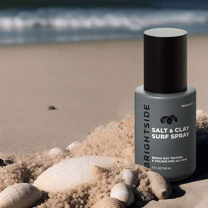 BRIGHTSIDE Salt & Clay Surf Spray - Instant Volume & Texture for Thicker Hair - Natural Sea Salt Spray for Men & Women - Hydrate with Light Hold, Alcohol-Free, Clean ingredients, 3oz Travel Approved - Image 5