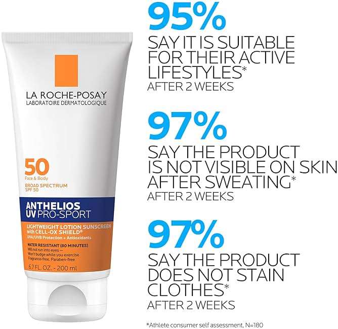 La Roche-Posay Anthelios UV Pro-Sport Sunscreen for Face & Body, Water & Sweat Resistant, Invisible Broad Spectrum Sunscreen, Lightweight & Breathable Skin Sun Protection - Image 6