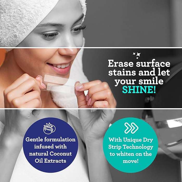 GuruNanda Whitening Wonder Duo, Dual Barrel Oxyburst Whitening Mouthwash 20 Oz & Teeth Whitening Strips with No Slip, Dry Strip Tech, 7 Day Treatments - Image 3