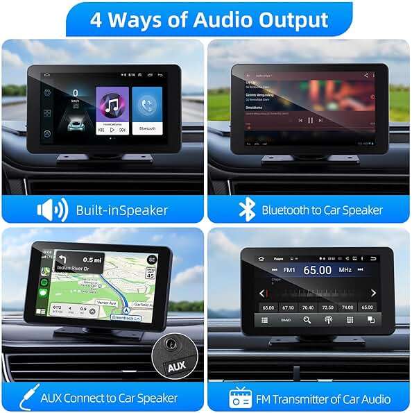 VUKARUAL Wireless Carplay and Android Auto Screen for Car, 7" HD Portable Touch Screen Car Stereo with Bluetooth, Backup Camera, Navigation, Mirror Link for All Vehicles - Image 5