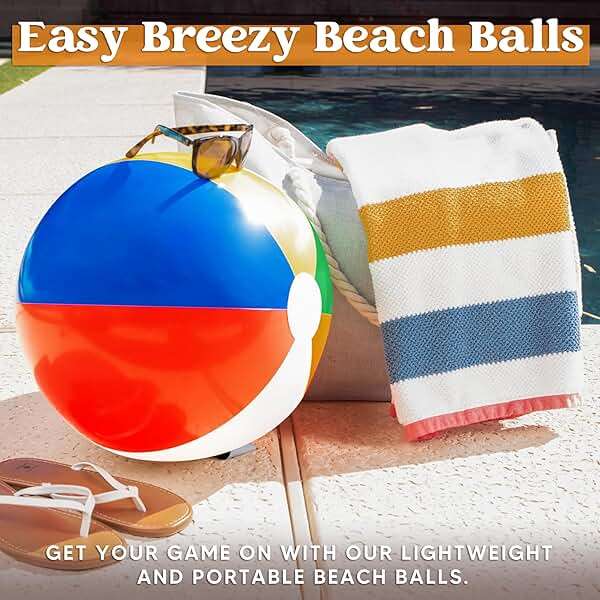JOYIN 2-Pack 20" Beach Balls - Pool Toys Large Inflatable Beach Ball Swimming Pool Water Games, Classic Rainbow Color Beachball Luau Birthday Decorations Party Supplies Party Favors Gifts - Image 5