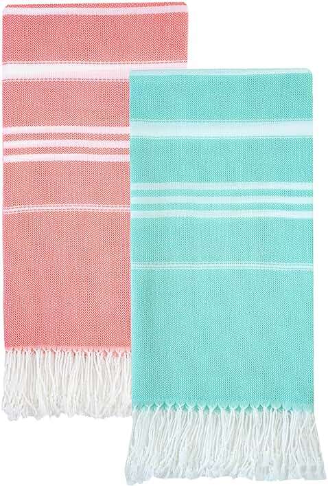 Antfuny 2 Packs Turkish Beach Towels Quick Dry Sand Free Oversized Bath Pool Swim Towel Extra Large XL Big Blanket Adult Travel Essentials Cruise Accessories Must Haves Clearance Vacation Stuff - Image 1