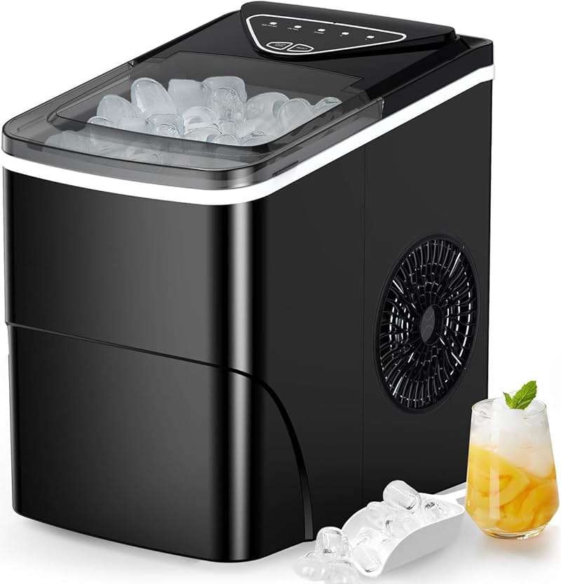 Totnz Countertop Ice Maker Machine, 26lbs in 24Hrs, 9 Ice Cubes Ready in 6 Mins, Auto-Cleaning Portable Ice Maker with Basket and Scoop, for Home/Kitchen/Camping/RV - Image 1
