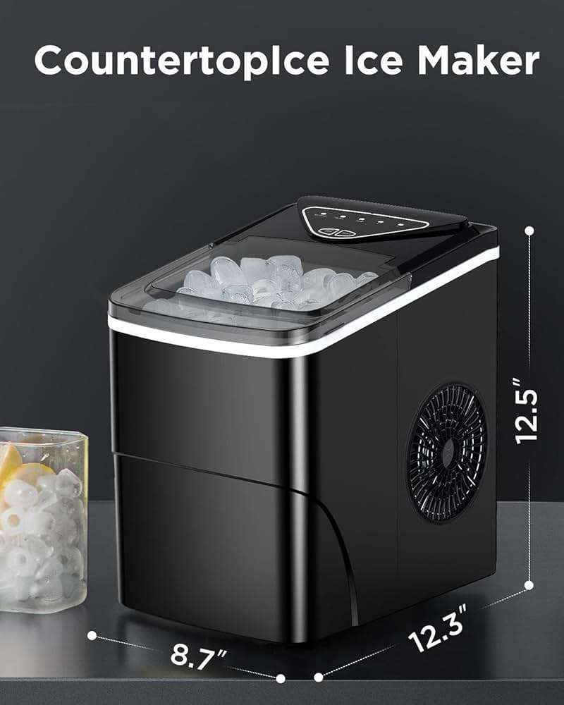 Totnz Countertop Ice Maker Machine, 26lbs in 24Hrs, 9 Ice Cubes Ready in 6 Mins, Auto-Cleaning Portable Ice Maker with Basket and Scoop, for Home/Kitchen/Camping/RV - Image 2