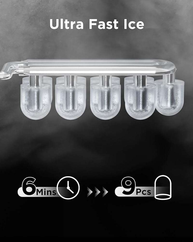 Totnz Countertop Ice Maker Machine, 26lbs in 24Hrs, 9 Ice Cubes Ready in 6 Mins, Auto-Cleaning Portable Ice Maker with Basket and Scoop, for Home/Kitchen/Camping/RV - Image 3