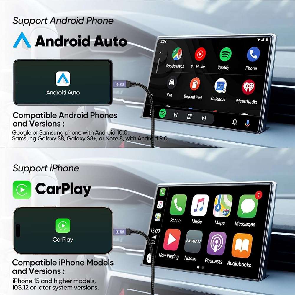 DteeDck Android Auto USB Cable 3FT, Car CarPlay Cord, USB Type C 3.2 Gen2 10Gbps Data Transfer, A-C 15W Fast Charging Replacement for iPhone 17/16/15 Google Pixel 9/8/7 Galaxy Series and More - Image 2