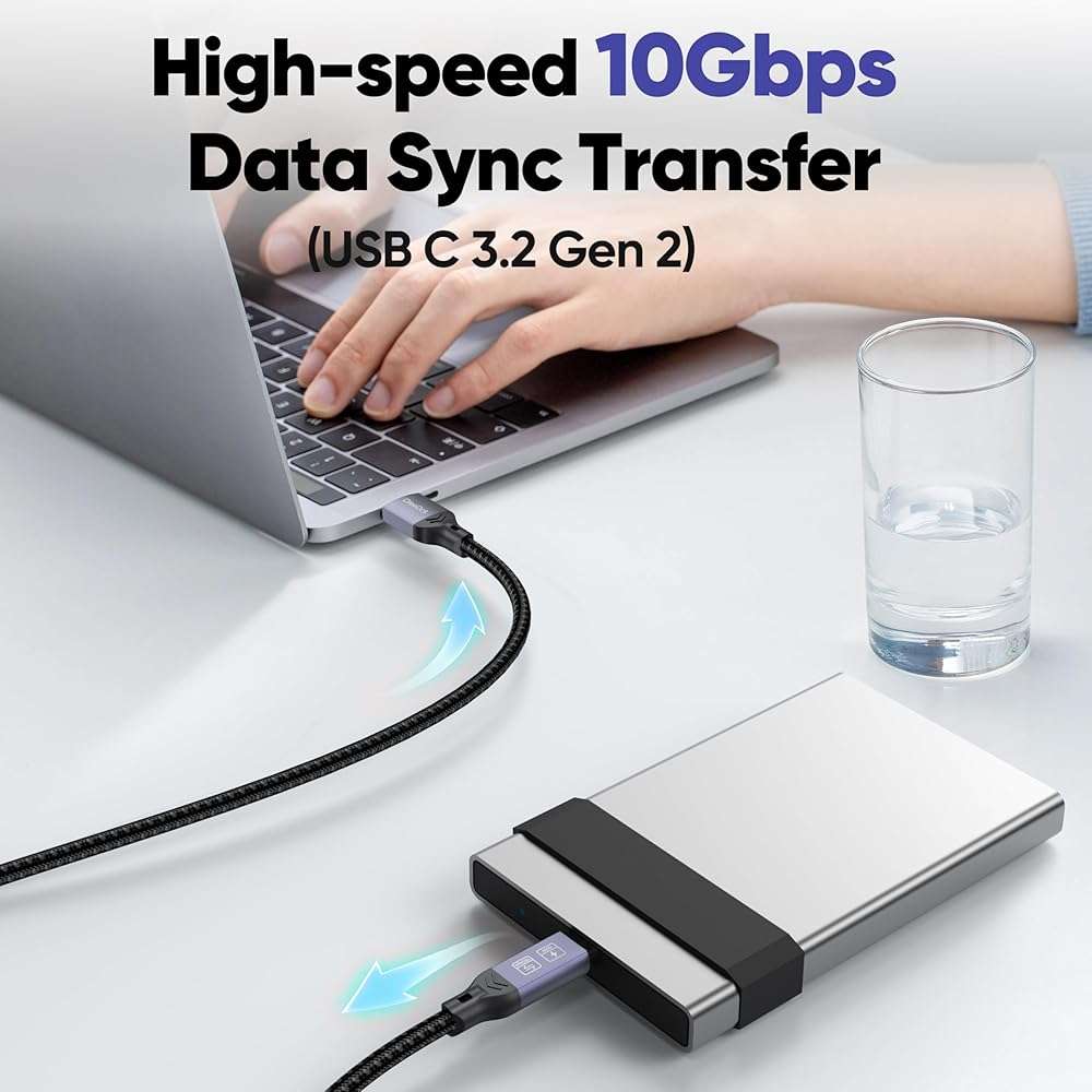 DteeDck Android Auto USB Cable 3FT, Car CarPlay Cord, USB Type C 3.2 Gen2 10Gbps Data Transfer, A-C 15W Fast Charging Replacement for iPhone 17/16/15 Google Pixel 9/8/7 Galaxy Series and More - Image 4