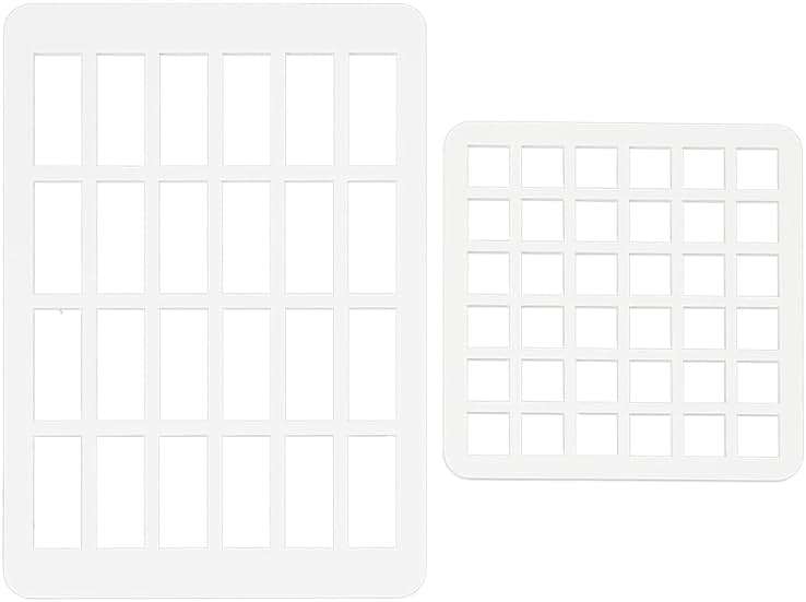 BENECREAT 2pcs Rectangle Swatching Template Stencil, Acrylic Drawing Stencils Paint Stencils for Fabric Walls Crafts Arts Paper Home Decoration, 8.26x5.7 Inch - Image 1