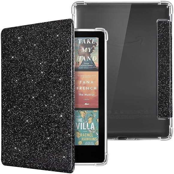 CoBak Case for Kindle Paperwhite 12th Gen 2024 (7") & Kindle Colorsoft Signature Edition (7") - New PU Leather Cover and Clear Soft Silicone Back Cover with Auto Sleep Wake Feature - Image 1