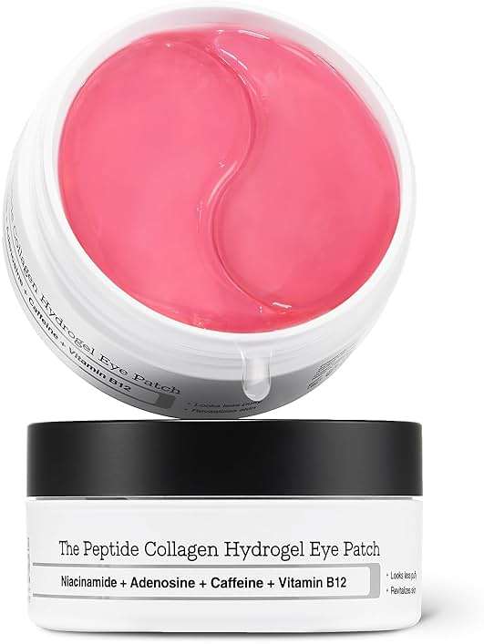 COSRX Pink Peptides Collagen Hydrogel Eye Patch for Puffy Eyes, Cooling & Firming Under Eye Patches with 4-Peptide & Caffeine (60), Depuffing Gel Eye Mask, Korean Skin Care - Image 1