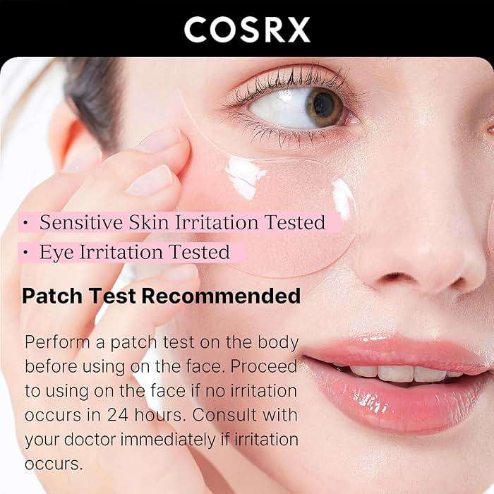 COSRX Pink Peptides Collagen Hydrogel Eye Patch for Puffy Eyes, Cooling & Firming Under Eye Patches with 4-Peptide & Caffeine (60), Depuffing Gel Eye Mask, Korean Skin Care - Image 7