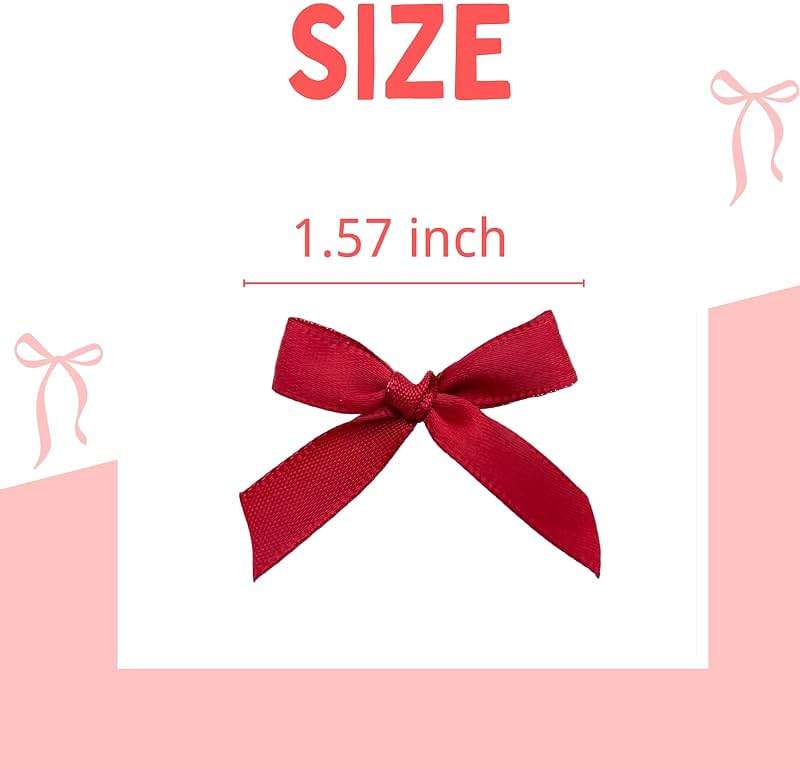 30pcs Bow Charms for Mini Ribbon Junk Socks Brooch Pins Girly Y2K Decorative Pins for Shoes Shirts Hats Gloves Crafts Coquette Safety Pins Accessories Bulk (Wine Red) - Image 4