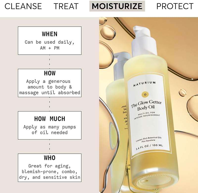 Naturium The Glow Getter Body Oil, Multi-Oil for Intense Nourishment, Hydrating & Moisturizing Formula, Vegan & Cruelty-Free, 3.4 oz - Image 2