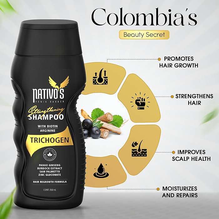 Nativo's Strengthening Shampoo for Thinning Hair – Biotin, Trichogen, Saw Palmetto and Zinc Formula – Volumizing and Thickening for Men and Women, 350 ml - Image 3
