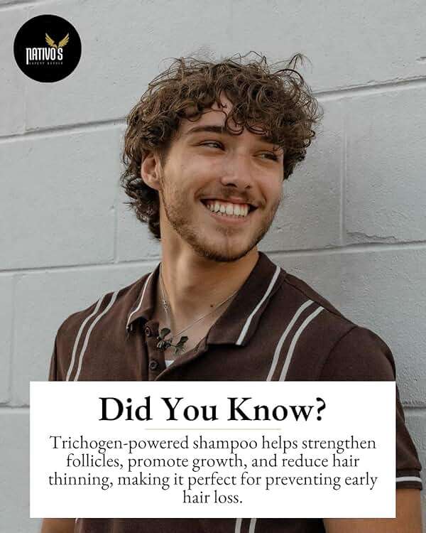 Nativo's Strengthening Shampoo for Thinning Hair – Biotin, Trichogen, Saw Palmetto and Zinc Formula – Volumizing and Thickening for Men and Women, 350 ml - Image 7
