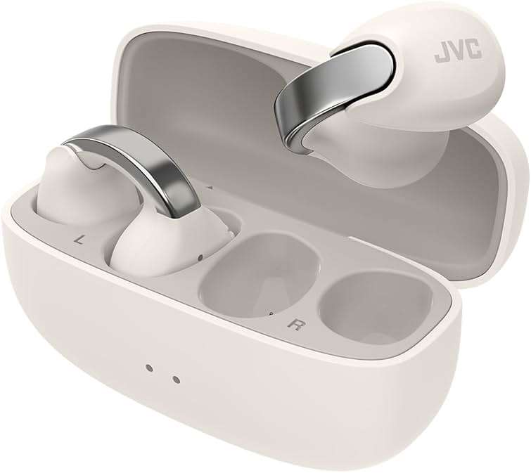 JVC Nearphones Open Ear True Wireless Headphones - Open Ear Earbuds - Bluetooth 5.3-24H Playback - IPX4 Water Resistant - Built-in Mic - Awareness & Comfort - Ear Clip Earbuds - HANP1T - Image 10