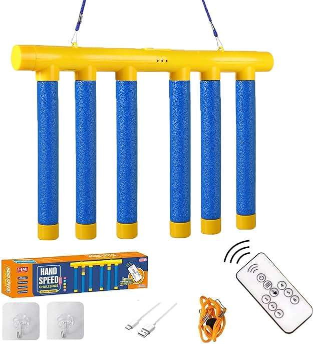 Tendry Reflex Drop Sticks Challenge Game, Hand Eye Coordination Training Toy, Upgrade Remote Control 3 Adjustable Speed - Image 1