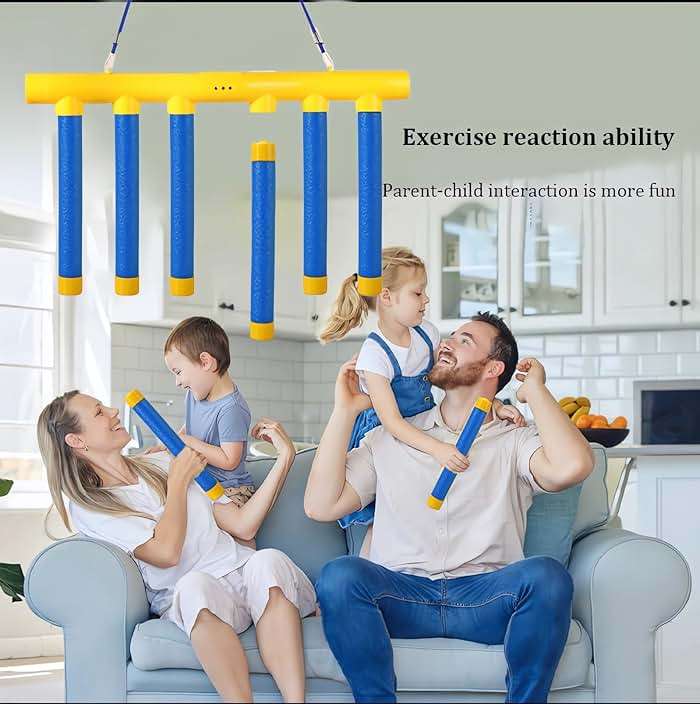 Tendry Reflex Drop Sticks Challenge Game, Hand Eye Coordination Training Toy, Upgrade Remote Control 3 Adjustable Speed - Image 4