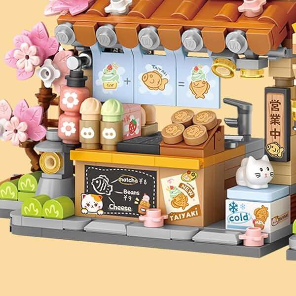 Lucky Cat Building Set,Openable Taiyaki Shop 923PCS Mini Brick Building Toy for Boys Girls Age 8+ - Image 8
