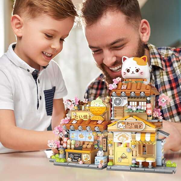 Lucky Cat Building Set,Openable Taiyaki Shop 923PCS Mini Brick Building Toy for Boys Girls Age 8+ - Image 10