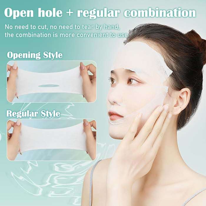 EKIND 200 Pcs Premium Stretchable Cosmetic Cotton Pads, Combination of Open & Unopened Holes, Moisturizing Facial Makeup Cotton, for Women's Beauty and Personal Care - Image 3