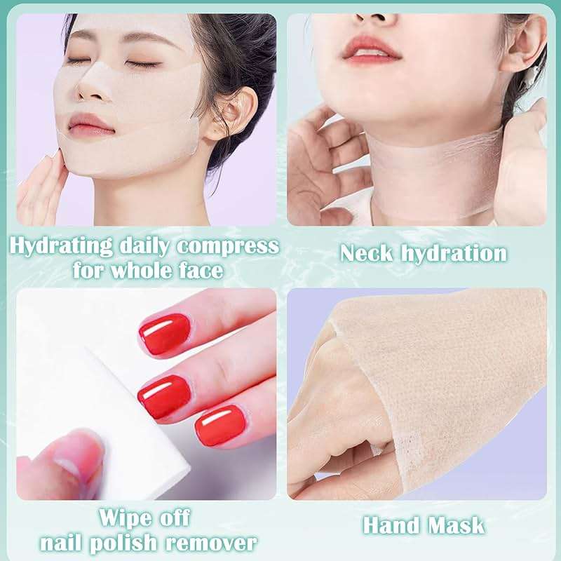 EKIND 200 Pcs Premium Stretchable Cosmetic Cotton Pads, Combination of Open & Unopened Holes, Moisturizing Facial Makeup Cotton, for Women's Beauty and Personal Care - Image 6
