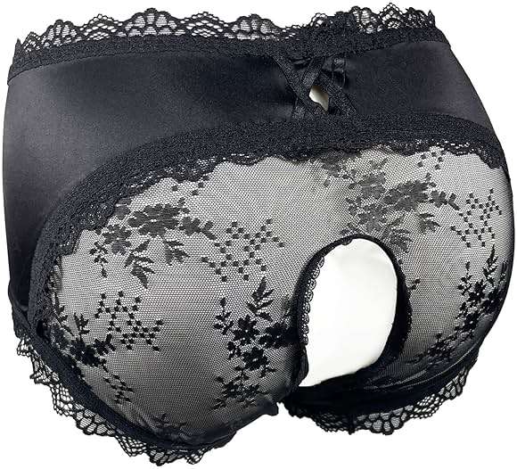 Cadiwe Femboy Sissy Black Mens Pouch Panties Men's Hipster Panty Lace Bikini Briefs Lingerie Underwear For Men-Manties - Image 1