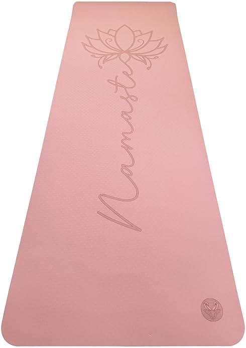 Lotus et Moi Non Slip Yoga Mat 6mm Thick, TPE Yoga Mat with a Carrying Strap, Home Workout, Light Weight Travel Pilates Mat Women, Fitness Gym Mat, Namaste - Image 7