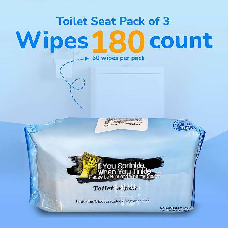 3 Pack Refill Pack Toilet Seat Wipes - Image 2