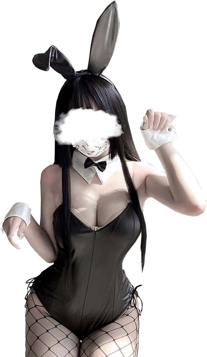 SNOMYRS Women Bunny Costume Adult Anime Cosplay Lingerie Goth Sexy Bunny Suit Bodysuit Outfit For Halloween Rave Easter Club - Image 1