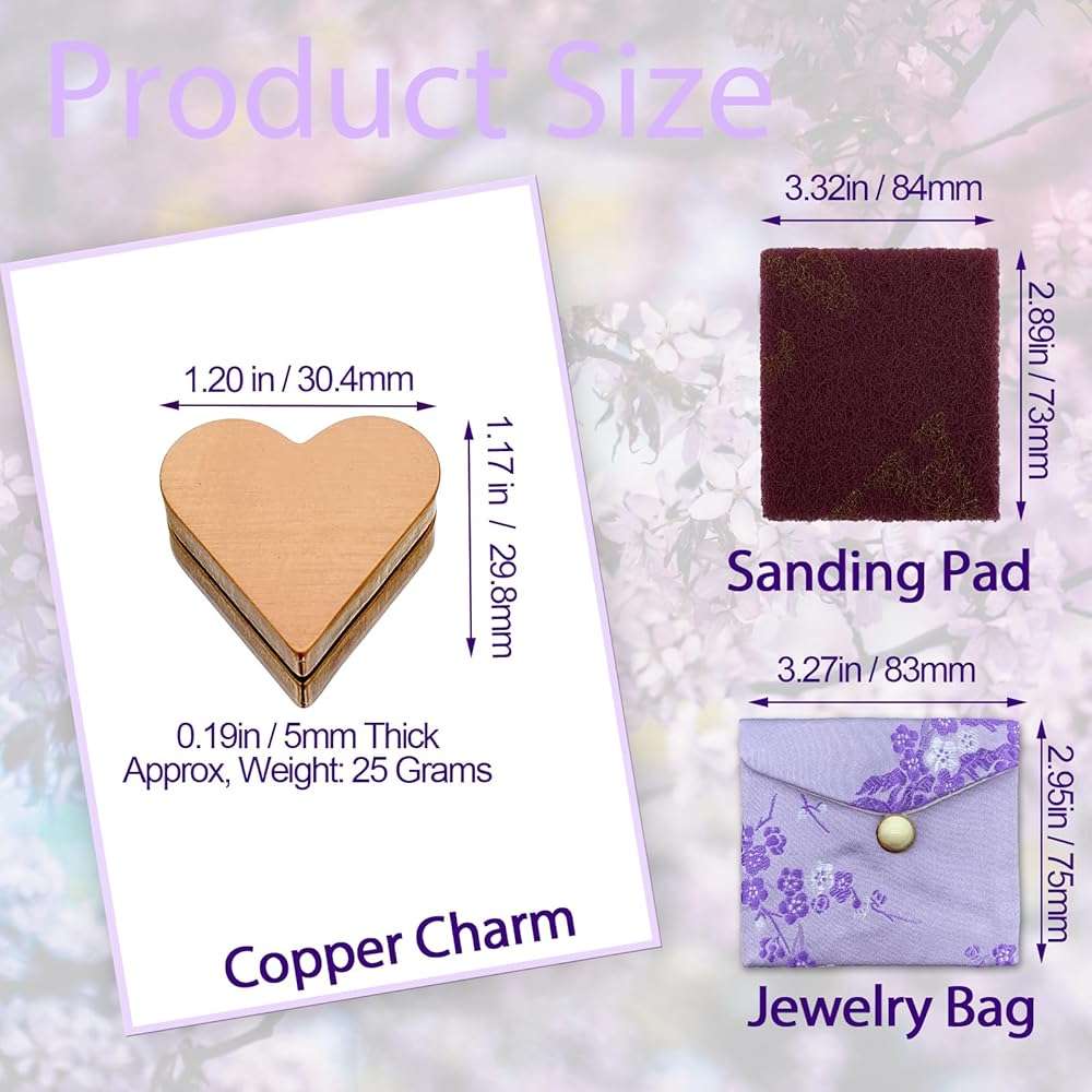 HaoTuJoho Alternative Flower Food for Fresh Cut Flowers, Copper Charm Keeps Vase Water Clear, Heart-Shaped 1 Pcs - Image 2