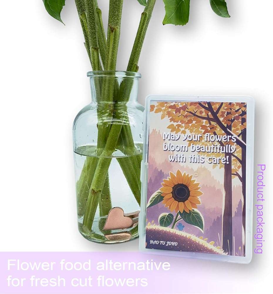 HaoTuJoho Alternative Flower Food for Fresh Cut Flowers, Copper Charm Keeps Vase Water Clear, Heart-Shaped 1 Pcs - Image 3