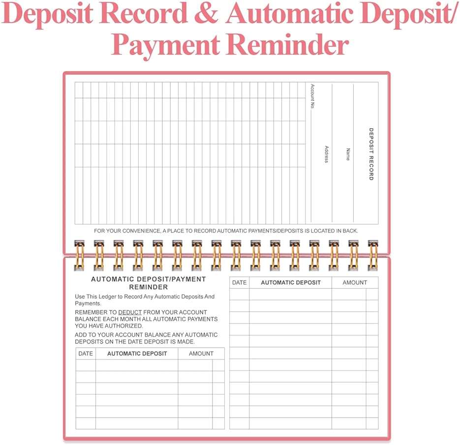 Check Registers for Personal Checkbook - A6 Blank Ledger Transaction Registers for Personal, Check Register Book for Checking and Saving Account, Deposit and Credit Card, 3,75" x 6.75", Pink - Image 4