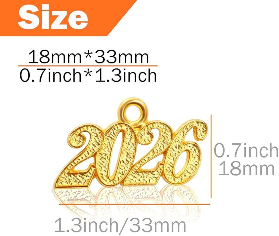 FOMOMDI 2025 Gold Plated Charm for Graduation Tassel, Decorative Number Pendant - Image 2