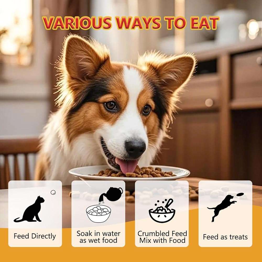 JADINGSFARM Freeze Dried Chicken Liver Pet Treats 8.8 OZ, Freeze Dried Raw Single Ingredient Dog Treats, Training Treats, Meal Toppers for Dogs Cats, High Protein, Grain Free, Gluten Free - Image 6