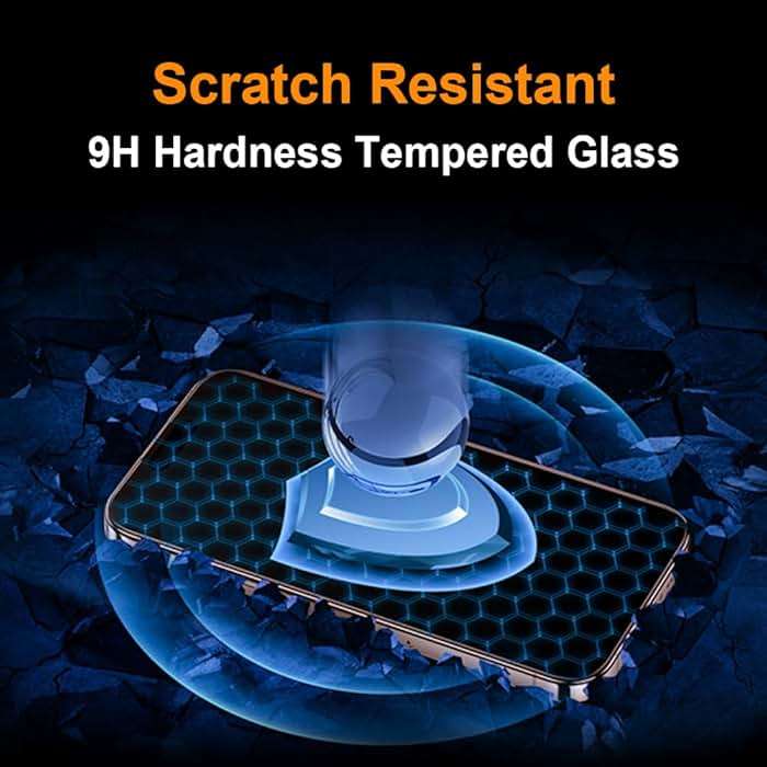 OneFish Screen Protector Privacy for iphone 13 Pro Max/14 Plus, Anti Spy Private Tempered Glass Edge Protection, Dynamic Island Compatible with Installation Frame, 9H Glass Scratch Resistant, 2Pack - Image 5