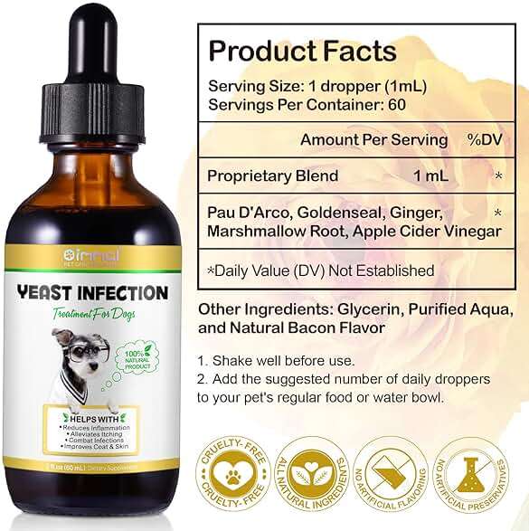 VOSIFSDIY Yeast Infection Treatment for Dogs, Natural Dog Yeast Infection Treatment Supports Itch Relief, Ear Infection, Allergy Relief, Pet Supplies Dog Herbal Supplement, Bacon Flavor - Image 4